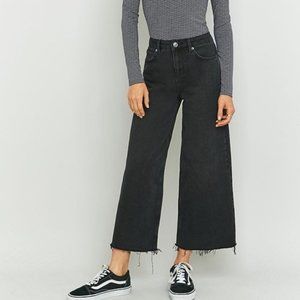 BDG Black Cropped Flood Jeans Size 27 Wide Leg